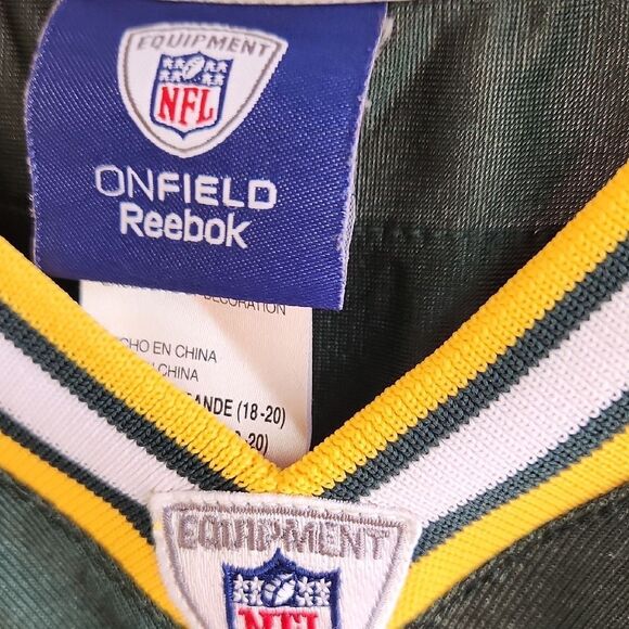Reebok Onfield Green Bay Packers Performance Jersey Boys XL - Picture 2 of 7